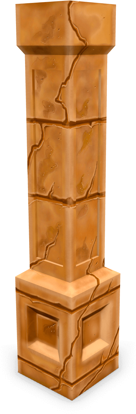 Sand Egypt Pillar With Hand Painted Texture - Hardwood (1600x1600), Png Download
