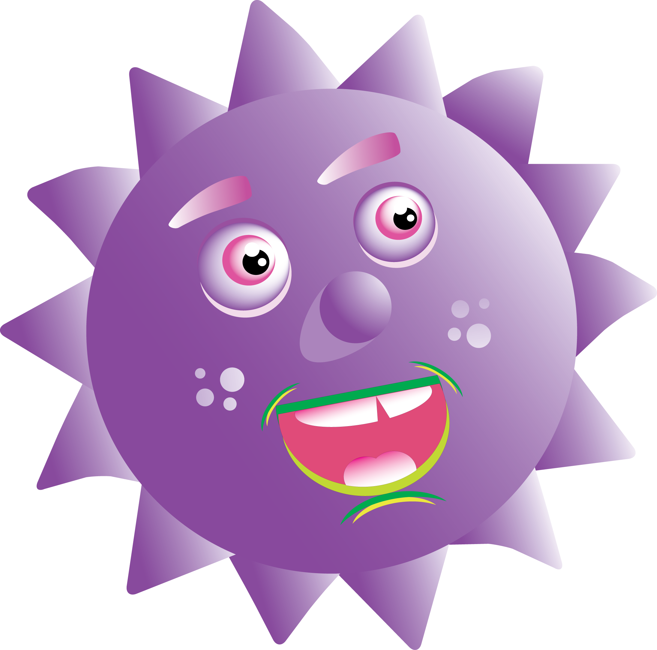 Cute Sun - Cartoon (2190x2166), Png Download