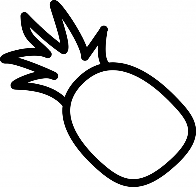 Pineapple Coloring Pages (650x621), Png Download