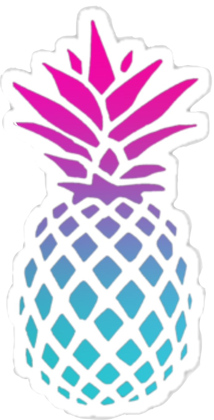 Simple Black And White Pineapple (693x1355), Png Download