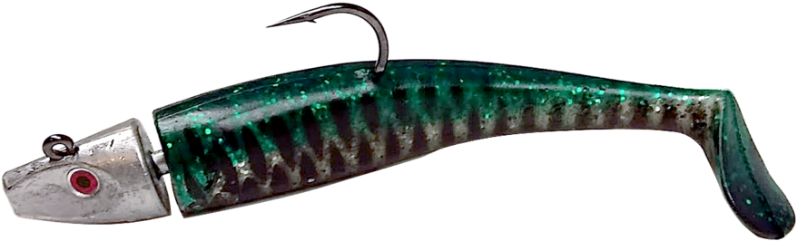 Al Gags Whip It Fish Green Mack Rattle Head 6" 3 5/8oz - Sardine (1024x562), Png Download