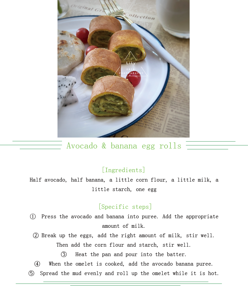 牛油果香蕉鸡蛋卷英文 - Dish (841x967), Png Download