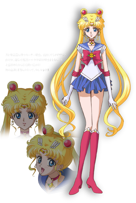 Sailor Moon - Sailor Moon Crystal Sailor Moon (500x695), Png Download