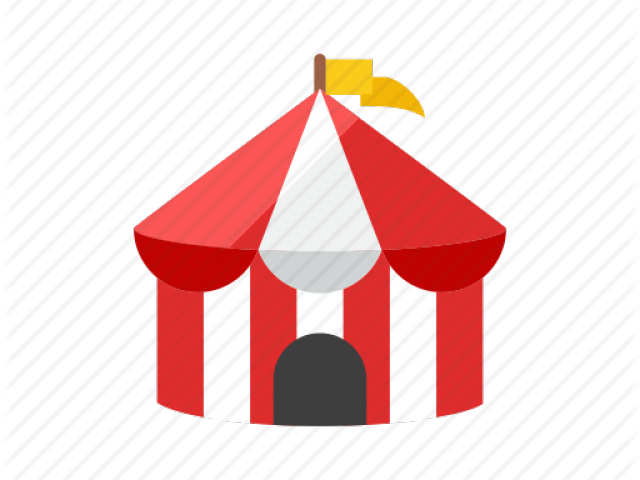 Tent Clipart Icon - Circus Icon Transparent Background (640x480), Png Download