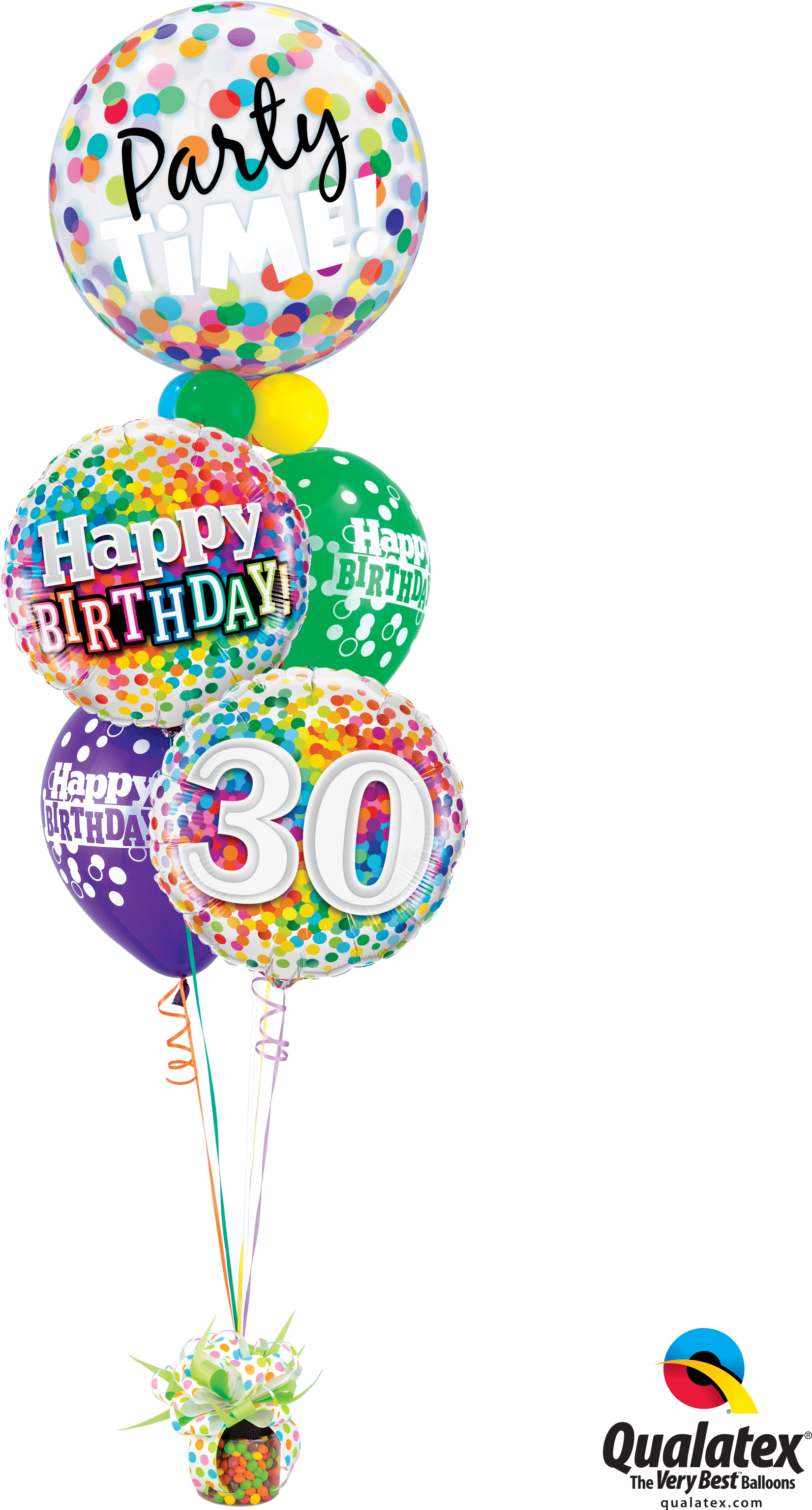 Party Time Balloon Bundle Display - Party Time Balloon (2400x3200), Png Download