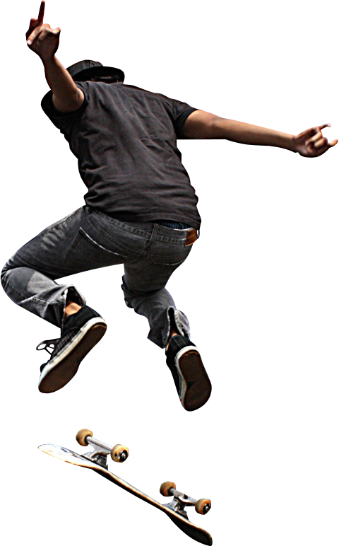 Photo Skater - Jumping (480x772), Png Download