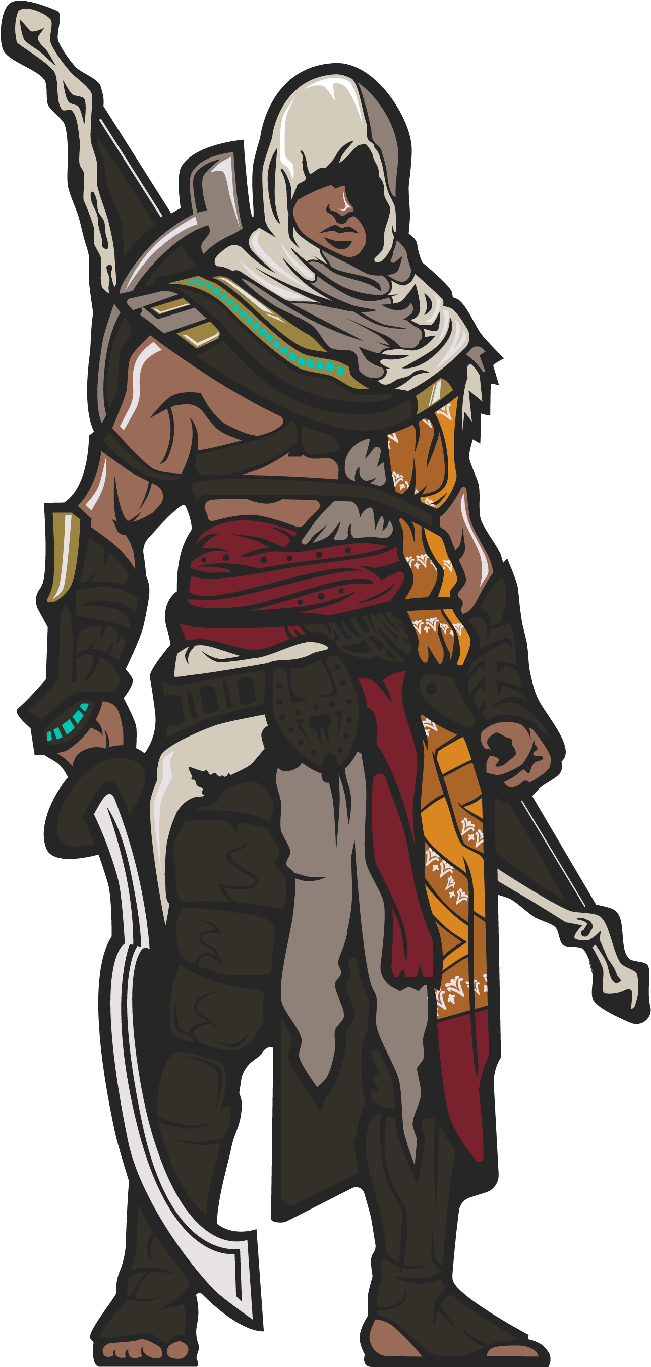 Bayek - Figpin Assassin's Creed Origins (2000x3500), Png Download