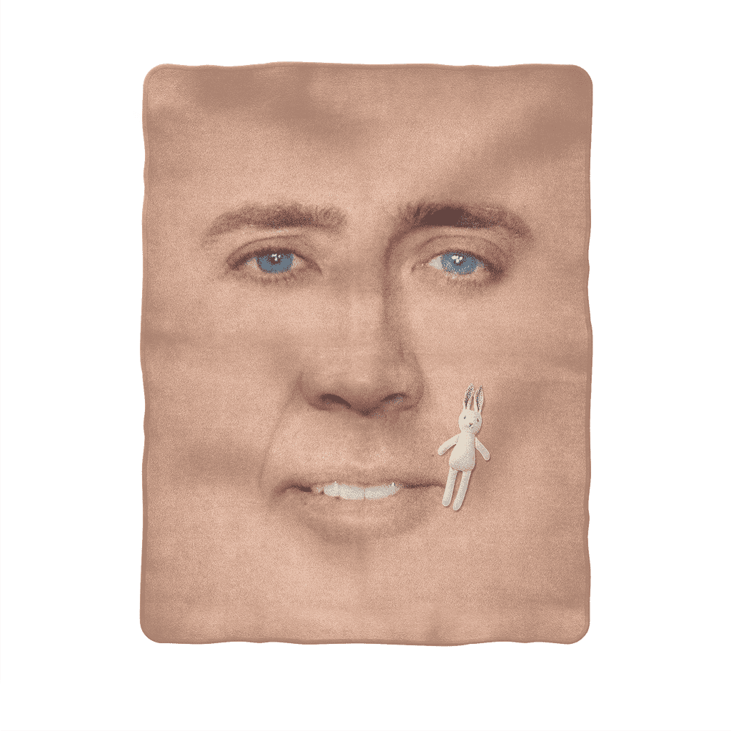 "cage Face ﻿sublimation Baby Blanket\ - Nicolas Cage (1024x1024), Png Download