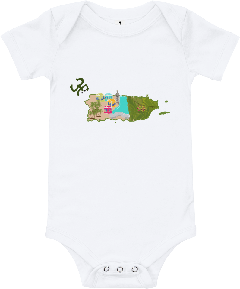 Borinquen Bodysuit - Infant Bodysuit (1000x1000), Png Download