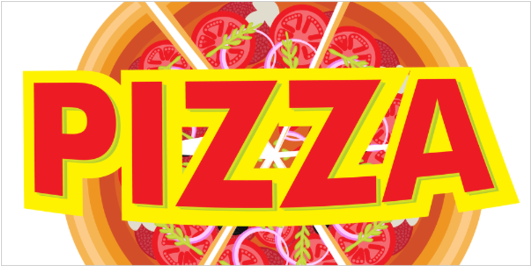 Blank Pizzeria Vinyl Banner - Illustration (560x560), Png Download