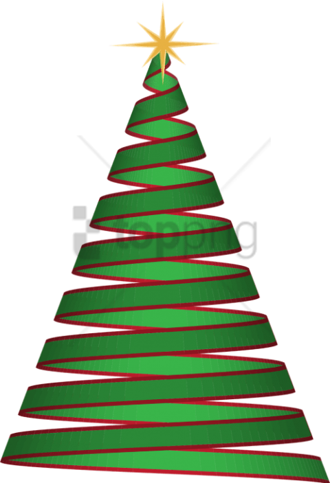 Free Png Christmas Tree Ribbon Png Image With Transparent - Kreslený Vánoční Stromek Png (480x703), Png Download