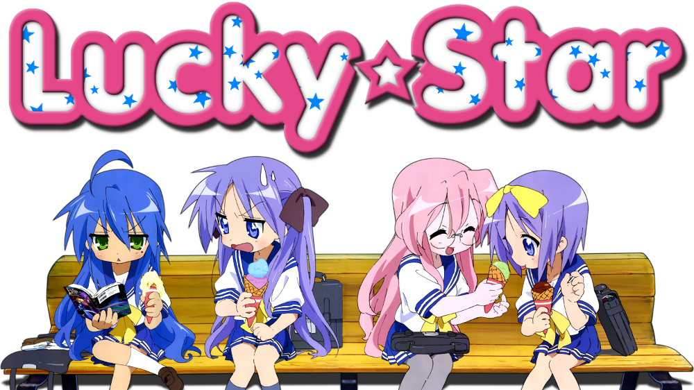 Lucky Star Image - Lucky Star Anime Logo (1000x562), Png Download