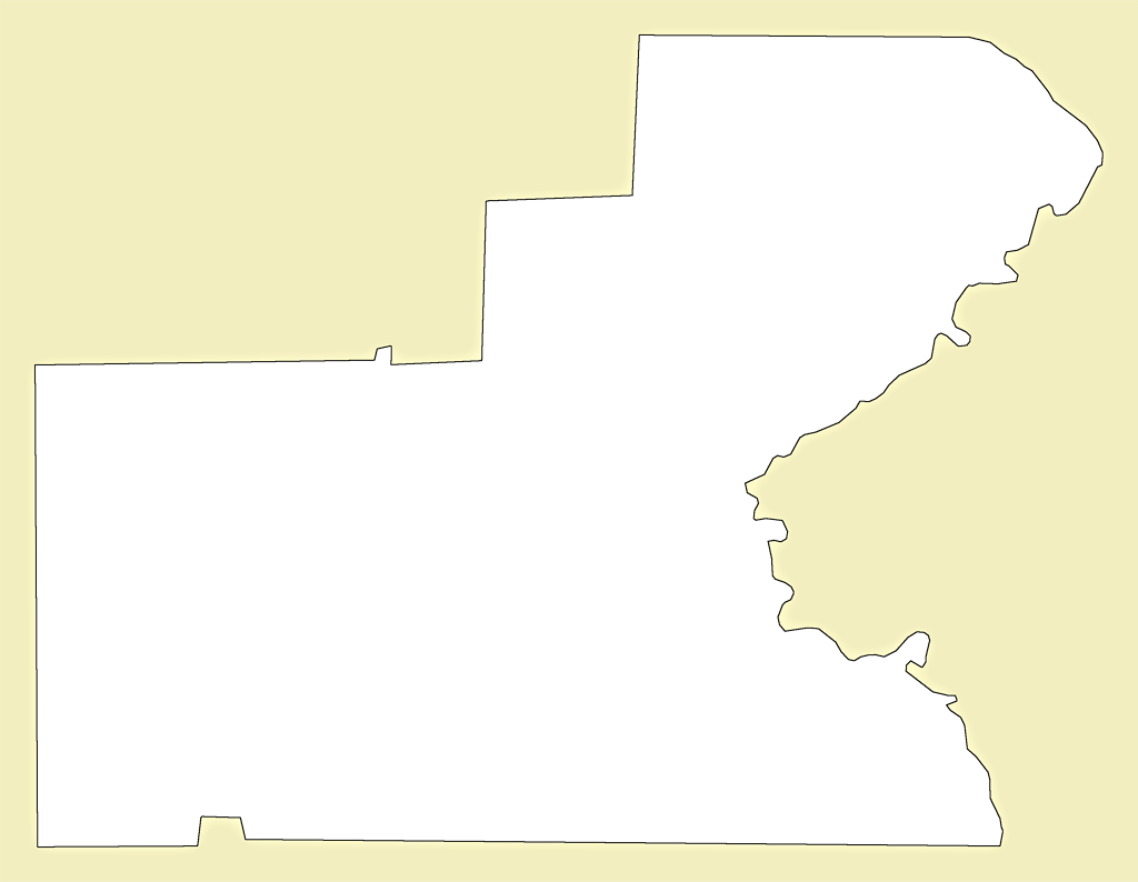 A Plain Frame Map Of Glades - Silhouette (1024x794), Png Download