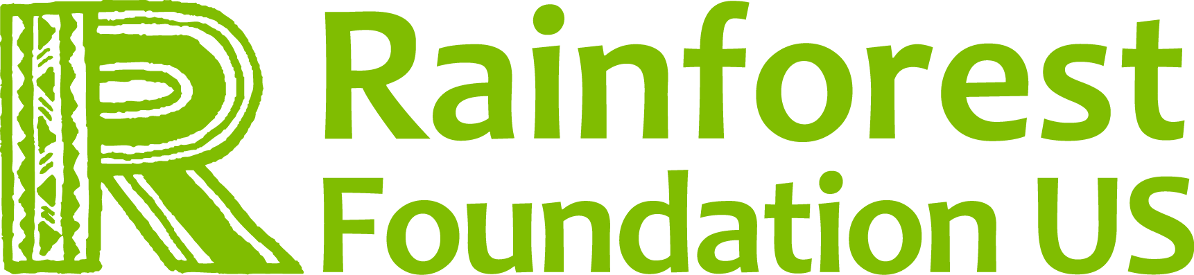 Rs20729 Rff Green Over White-transparency Logo - Rainforest Foundation (1722x397), Png Download