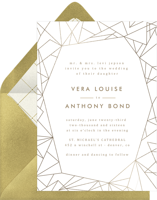 Image Free Library Invitations Greenvelope Com Invitation - Geometric Invitation Designs (550x701), Png Download