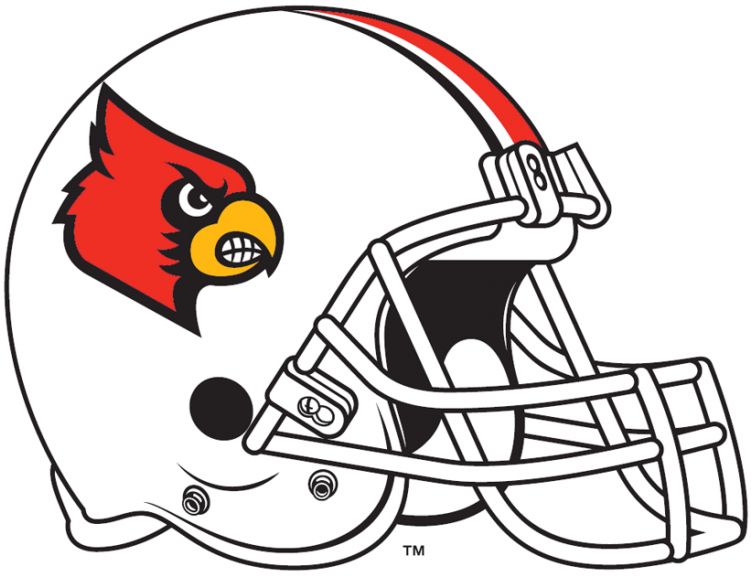 Louisville Cardinals Iron On Stickers And Peel-off - Ohio University Football Helmet (750x930), Png Download