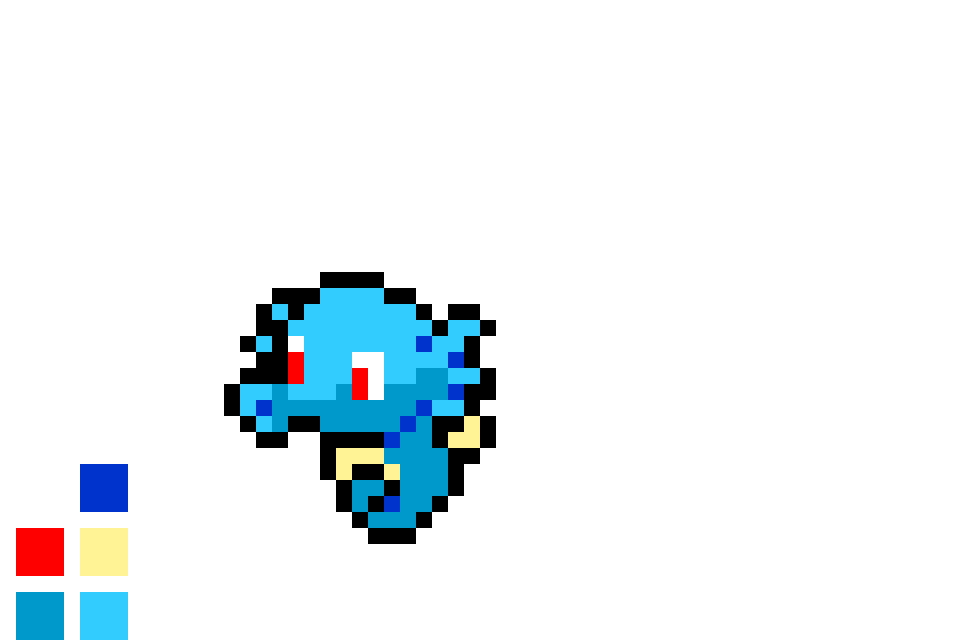 Horsea Pixel Art - Polandball Pixel Art (960x640), Png Download