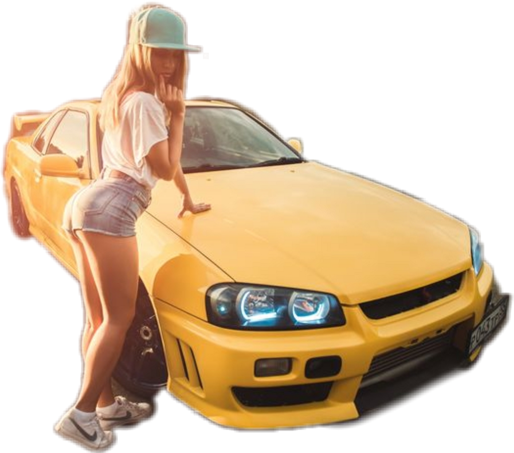 Jdm Sticker - Car Wallpapers With Girls (1024x902), Png Download