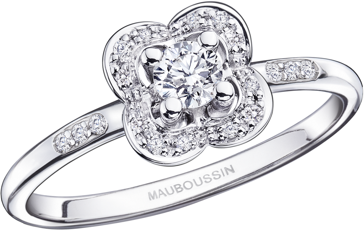 Chance Super One Ring, White Gold And Diamonds - Bague Mauboussin One Love (1800x1800), Png Download