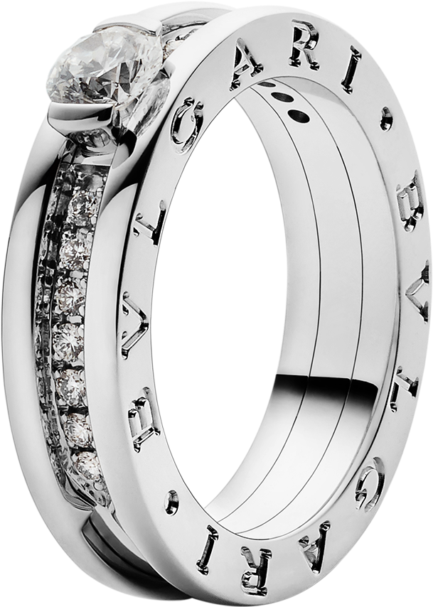 Zero1 Ring - Bvlgari Diamond Ring (1800x1405), Png Download