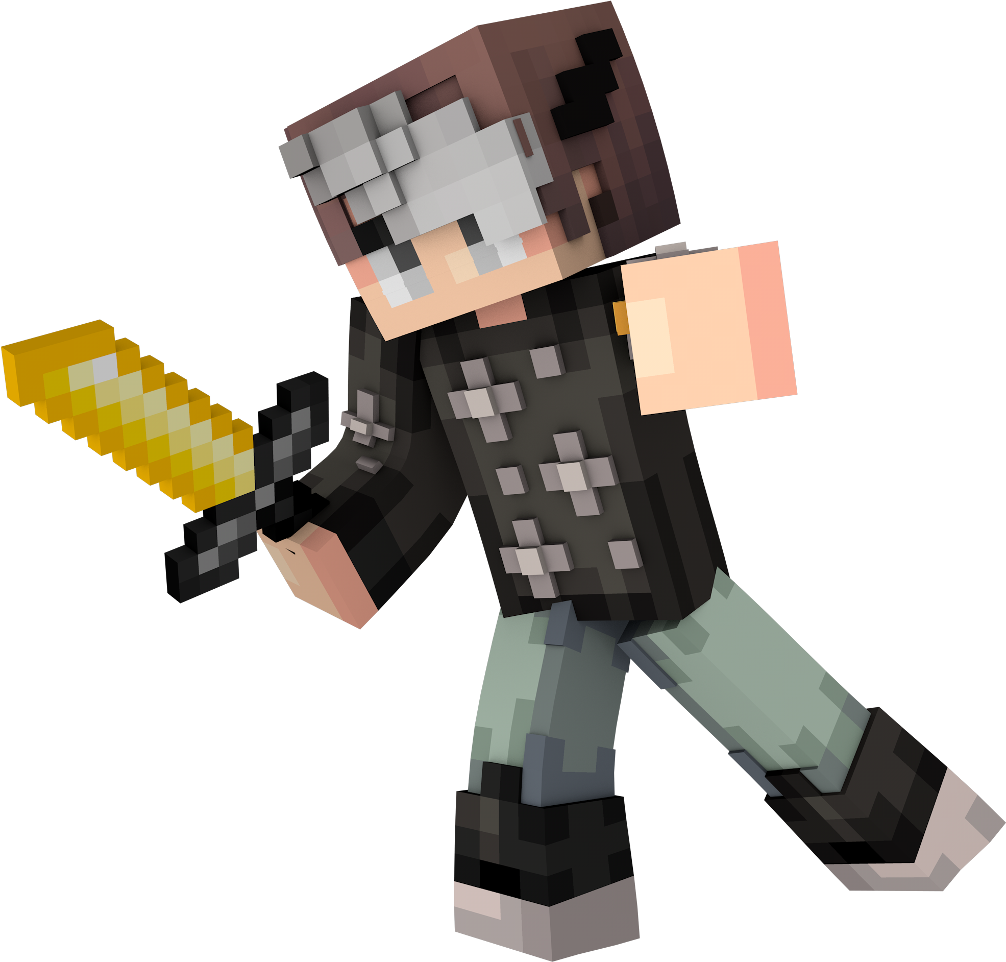 Minecraft Render - Firearm (3840x2160), Png Download