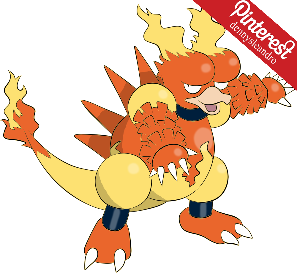 In Battle, Magmar Blows Out Intensely Hot Flames From - Pinterest (1000x920), Png Download