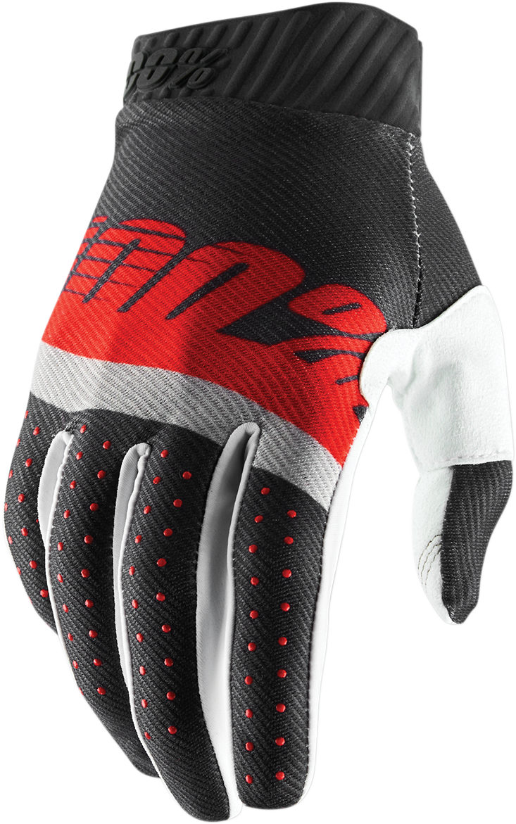 100% Mens Ridefit Leather Textile Offroad Riding Dirt - Gloves 100 Percent 2019 (733x1171), Png Download