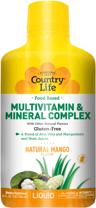 Food Based Liquid Multivitamin And Mineral Complex - Country Life Liquid Multivitamin (561x750), Png Download