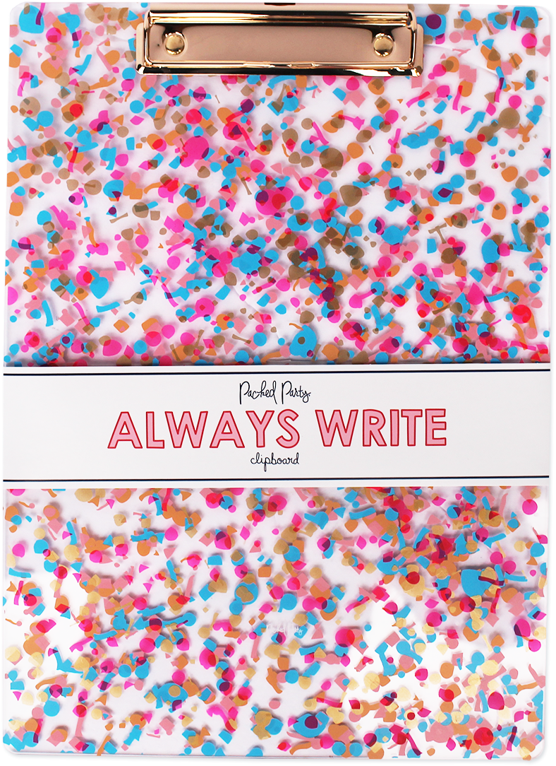 Confetti Clipboard - Paper Product (1200x1200), Png Download