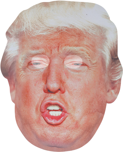 Bobble Hedz Trump Mask - Sketch (580x650), Png Download