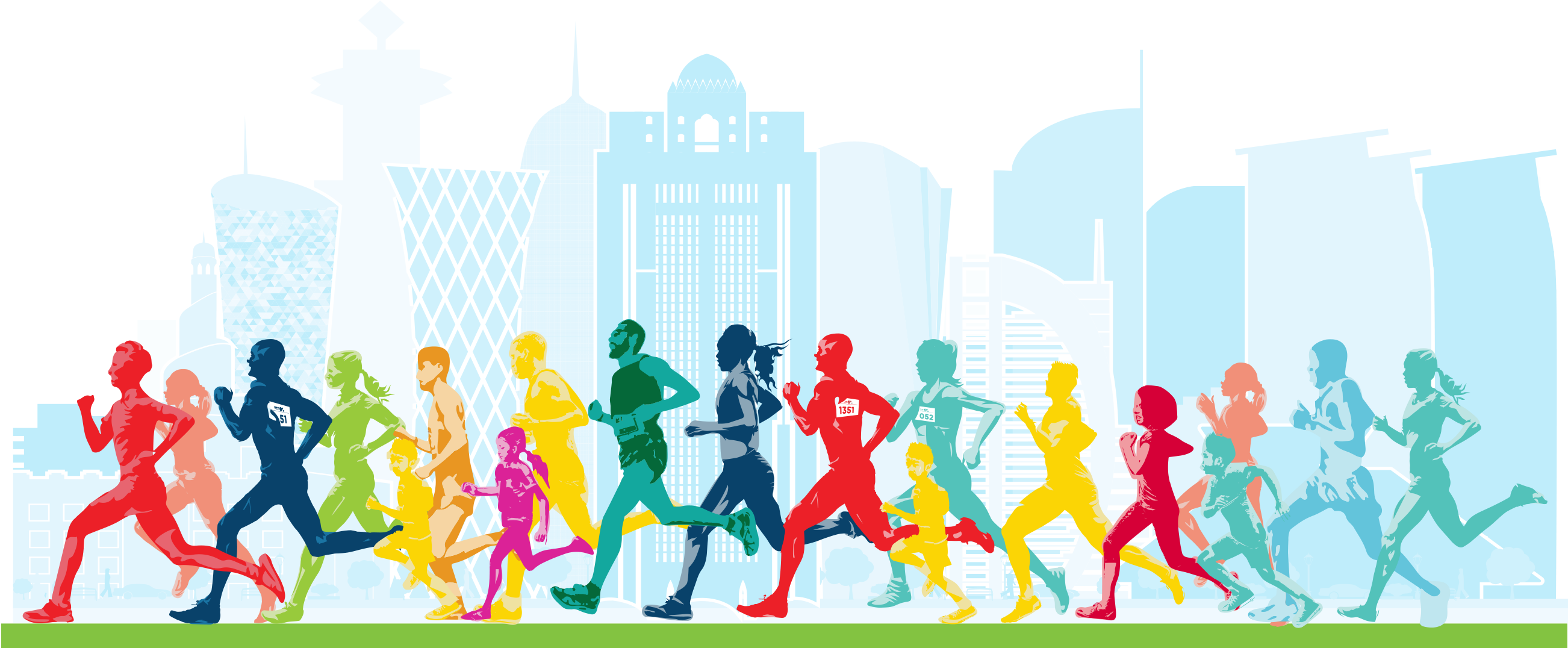 Register Today, Get Training, And We'll See You On - Doha Marathon 2019 Logo (2604x1076), Png Download