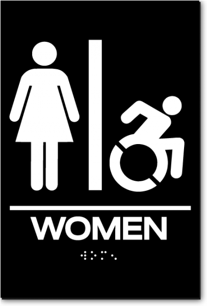 Women Speedy Wheelchair Restroom Sign - Accessible Women's Restroom Signs (600x600), Png Download