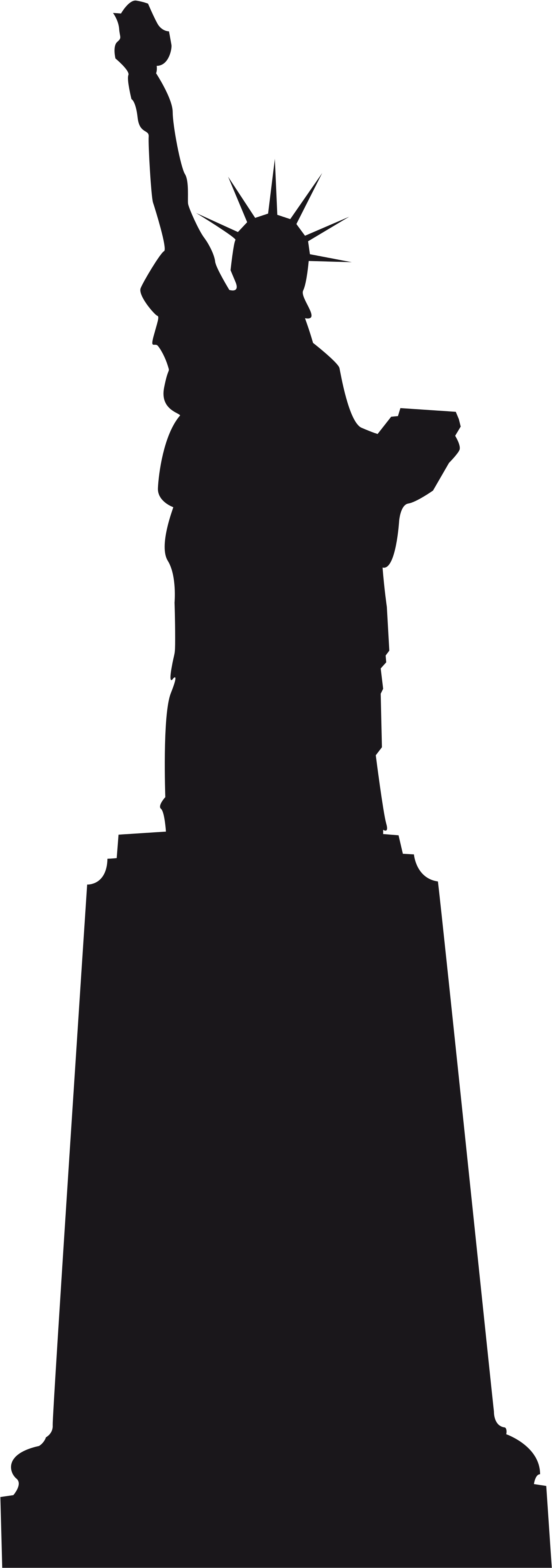 Open - Statue Of Liberty Silhouette (2000x5181), Png Download