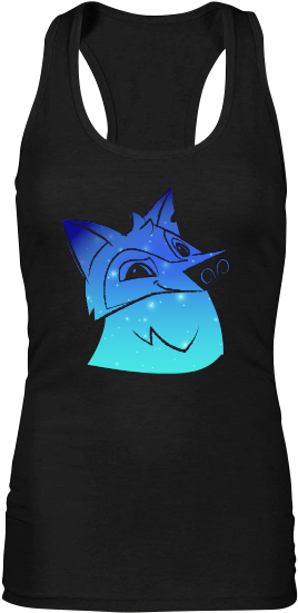 Starry Sky Wolf Tank - Active Tank (500x700), Png Download