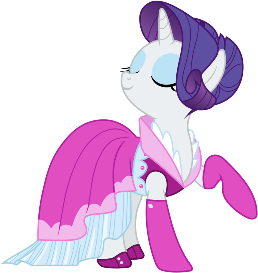 Title And Air Date For “rarity Takes Manehattan” - My Little Pony Rarity Dress (869x919), Png Download