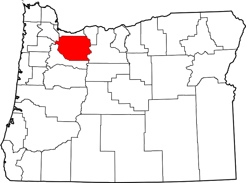Map Of Oregon Highlighting Clackamas County - Fort Clatsop Location Map (800x596), Png Download