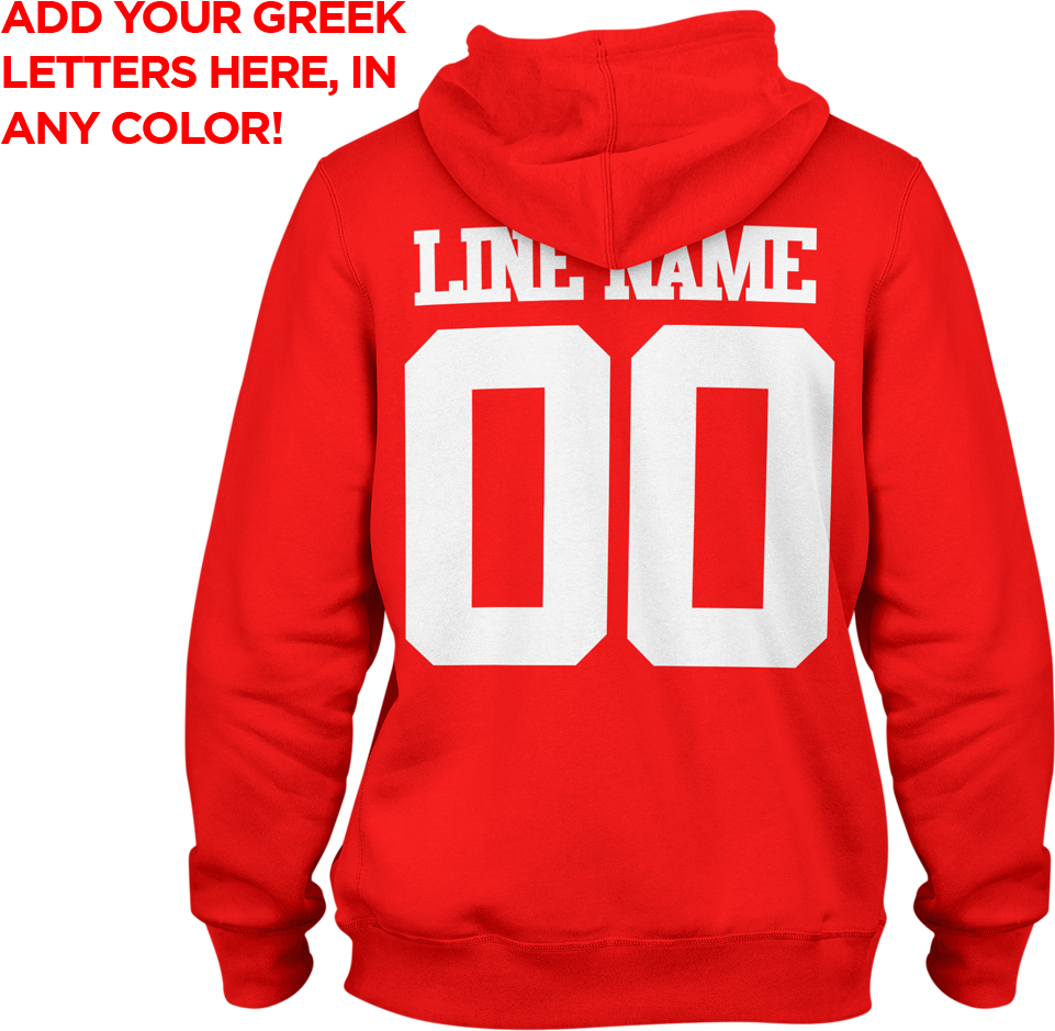 Design Your Own Custom Greek Letter Hoodie - Pro Football Hall Of Fame (1000x1000), Png Download