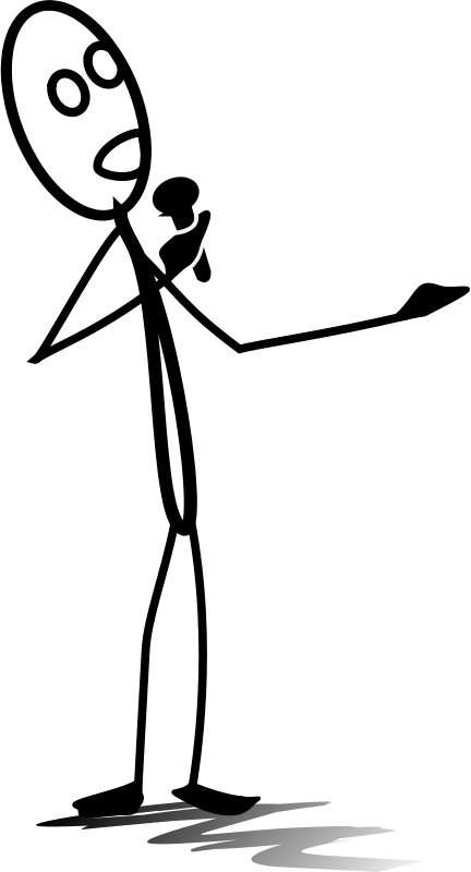Sing Clipart Black And White (432x800), Png Download
