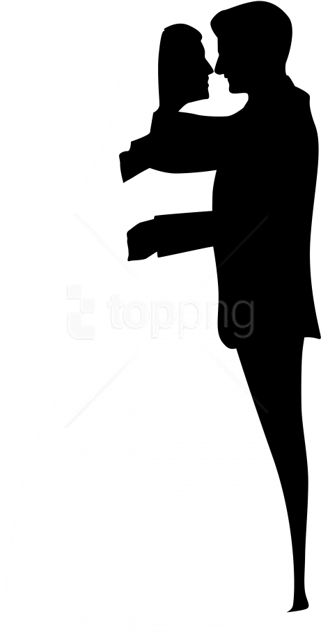 Free Png Wedding Couple Silhouettes Clip Art Png Images - Wedding Couples Silhouette Png (480x956), Png Download