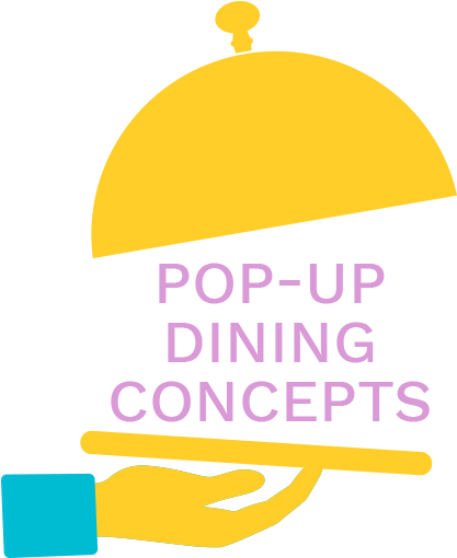 Our Pop Up Dining Concepts Focus On High Impact, Thematic - Graphic Design (600x544), Png Download