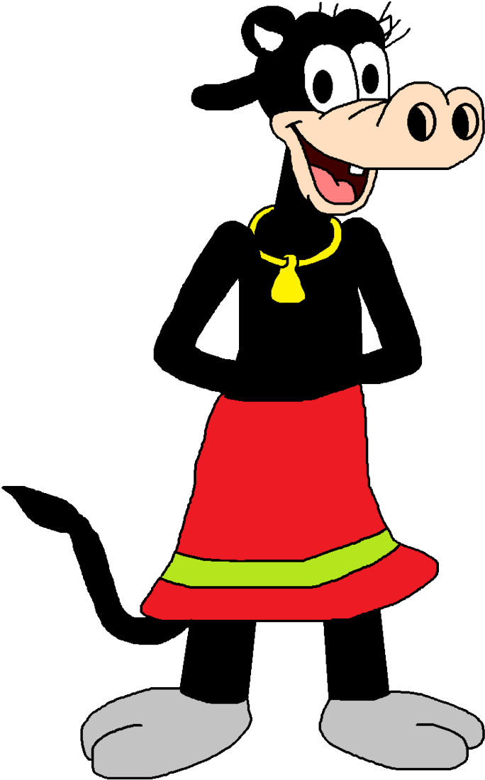 Clarabelle Cow Transparent Png - Cartoon (800x1191), Png Download