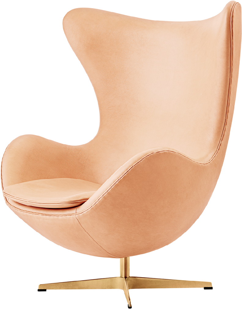 A Peach Colored Egg Chair - Egg Chair (851x1110), Png Download