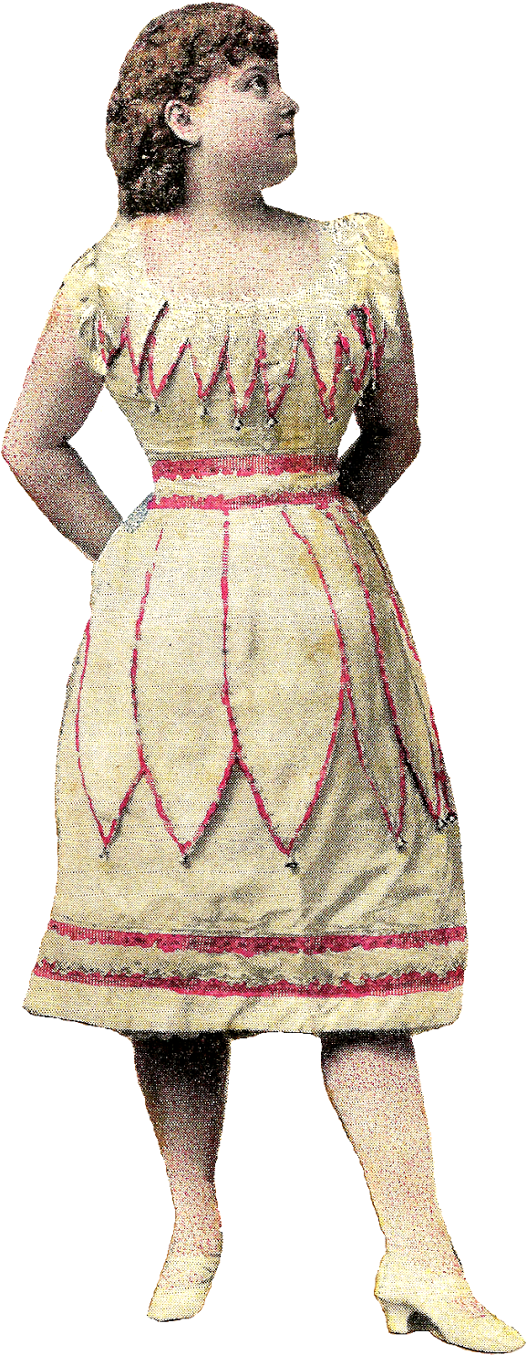 Digital Victorian Women Downloads - Day Dress (707x1600), Png Download