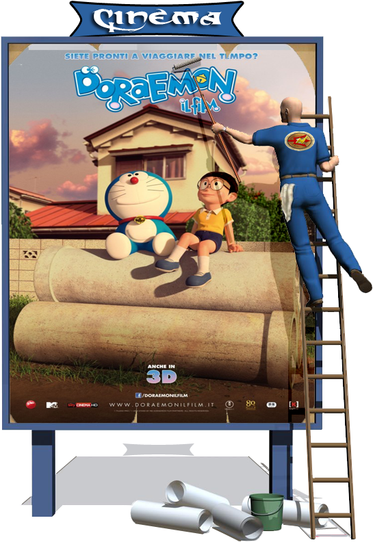 Doraemon Il Film - Hustle I Signori Della Truffa Cast (552x828), Png Download