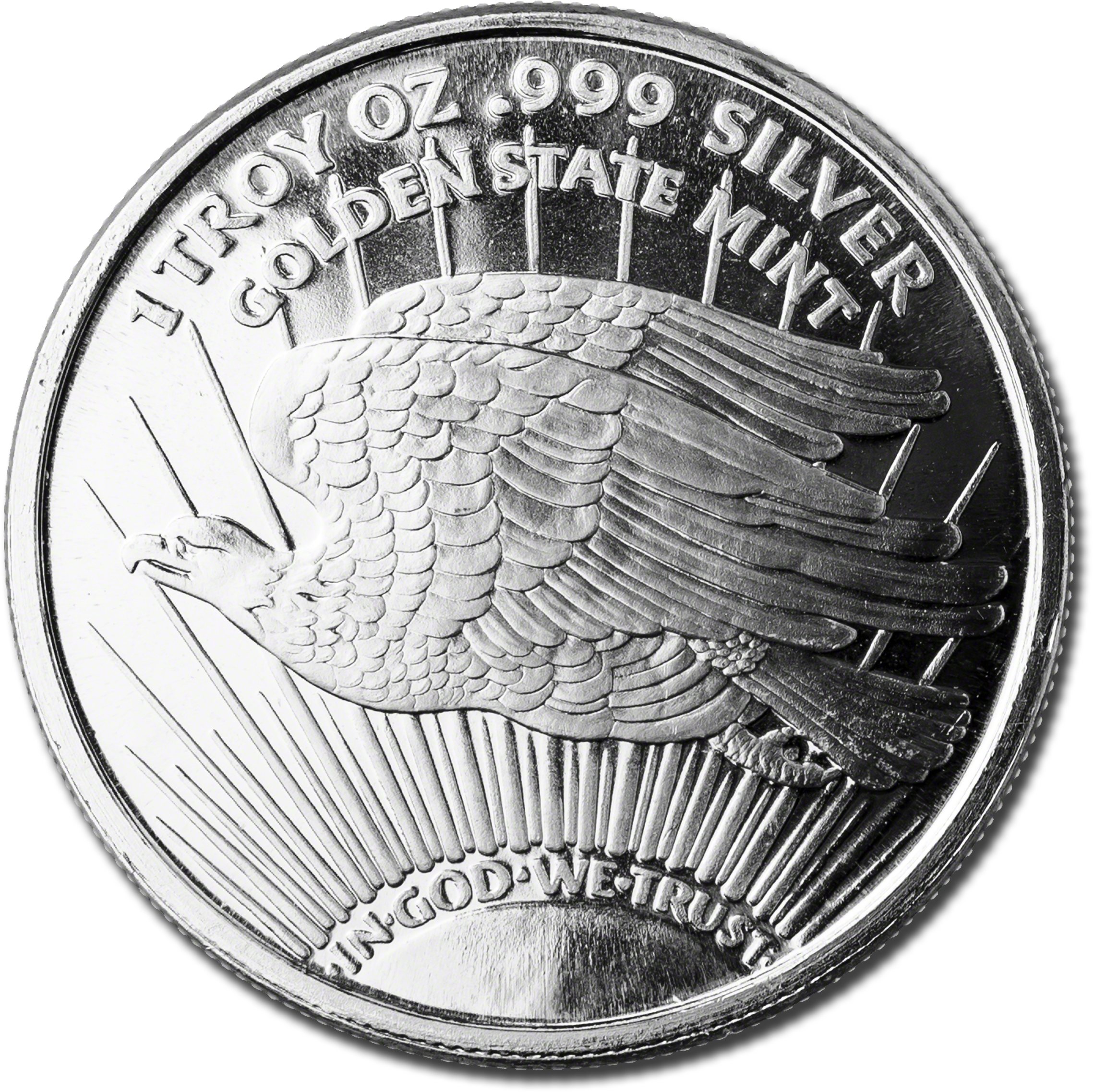 Saint Gaudens Silver Round - Cash (2400x2400), Png Download