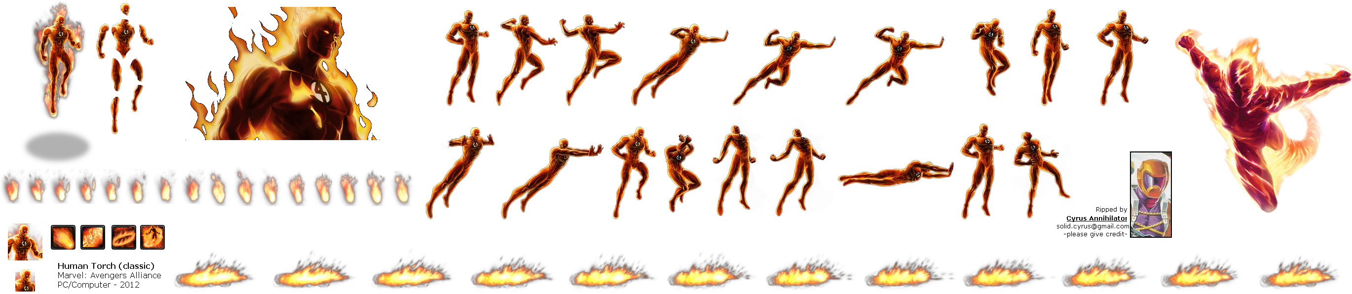 Human Torch Png Transparent - Human Torch (2748x605), Png Download