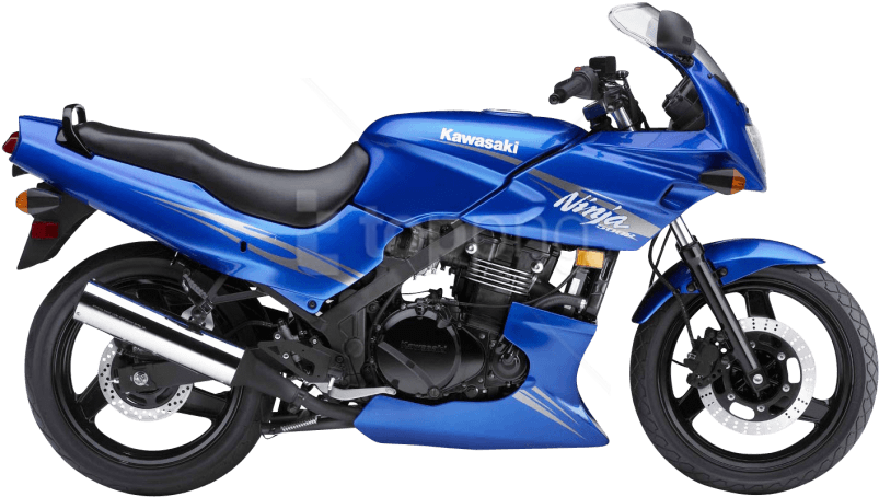 Free Png Download Blue Kawasaki Ninja 500r Motorcycle - 2009 Kawasaki Ninja 500r (850x504), Png Download