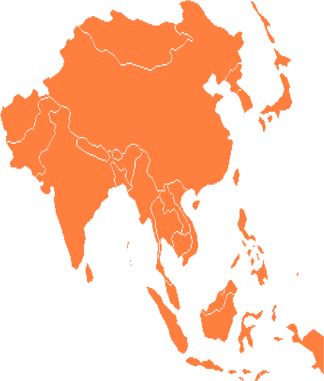 Asia - Asia Map Png Transparent (1146x1353), Png Download