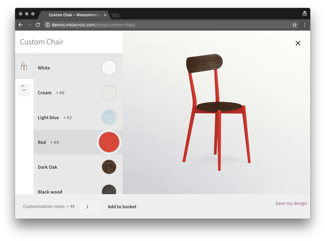 Premium Woocommerce - Chair (1073x800), Png Download