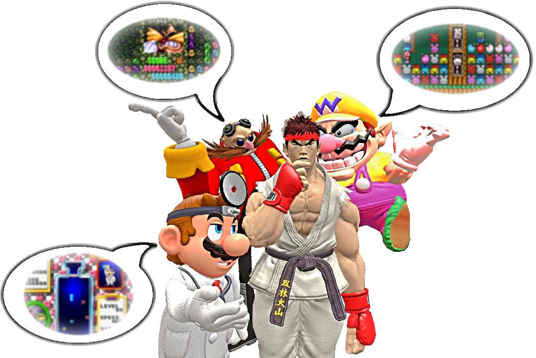 Puzzle Fighter Dr - Cartoon (1280x720), Png Download